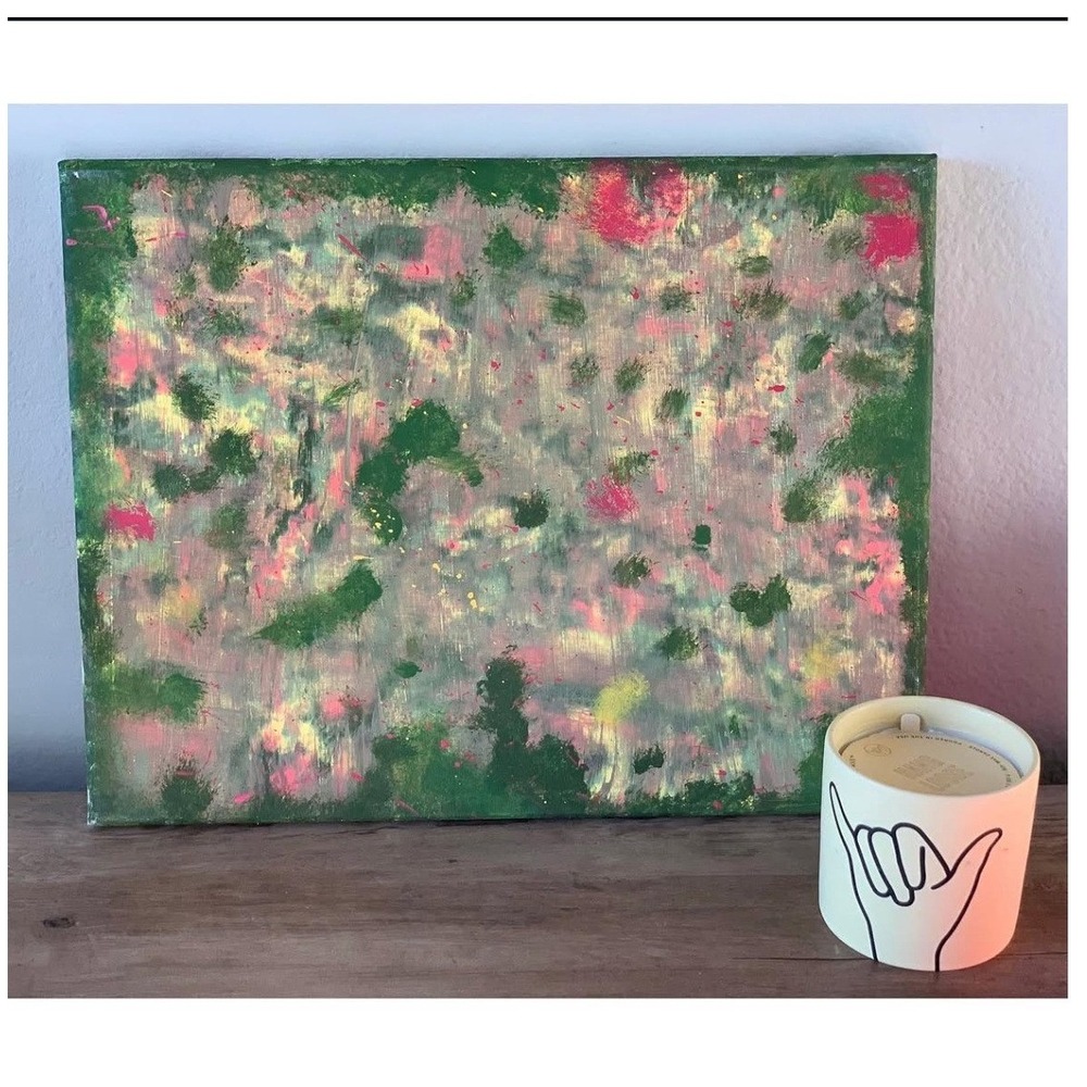 Original Abstract Painting 11x14 Canvas Art "Pangea"